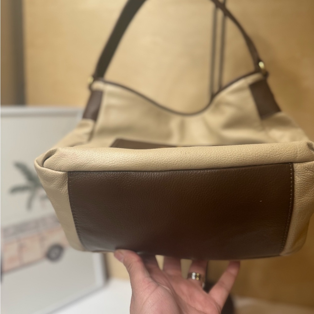 Emma Fox Tan and Brown Shoulder Bag leather - Picture 10 of 13